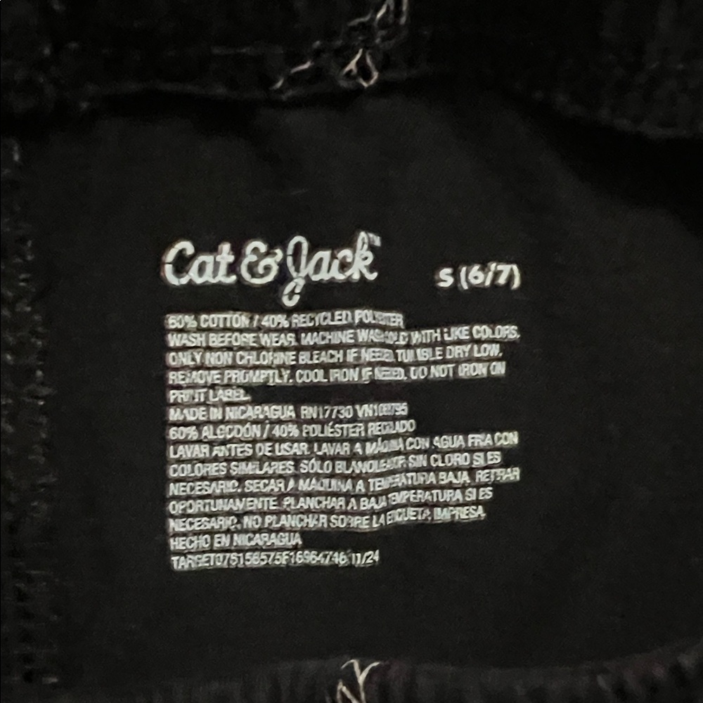 Cat & Jack Black Lightning Print Kids Shorts - Picture 2 of 2